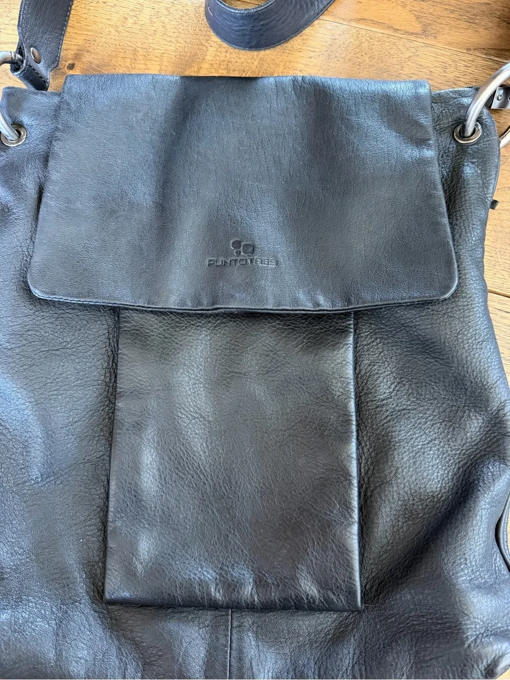 Soft Black Spanish Leather Crossbody Bag Minimalist Practical Fall Perfect